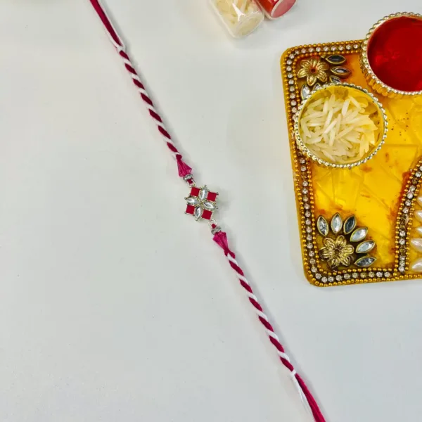 Silver Coated Rakhi