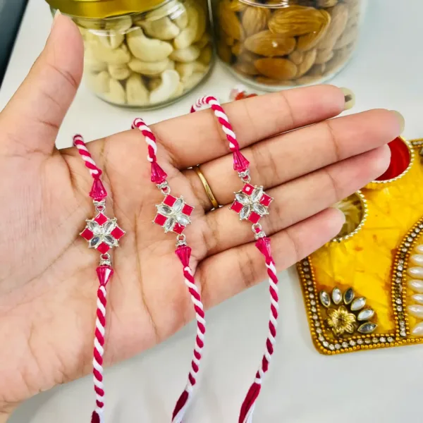 Silver Coated Rakhi